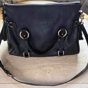 Dooney and Bourke Large Black Florentine Leather Satchel